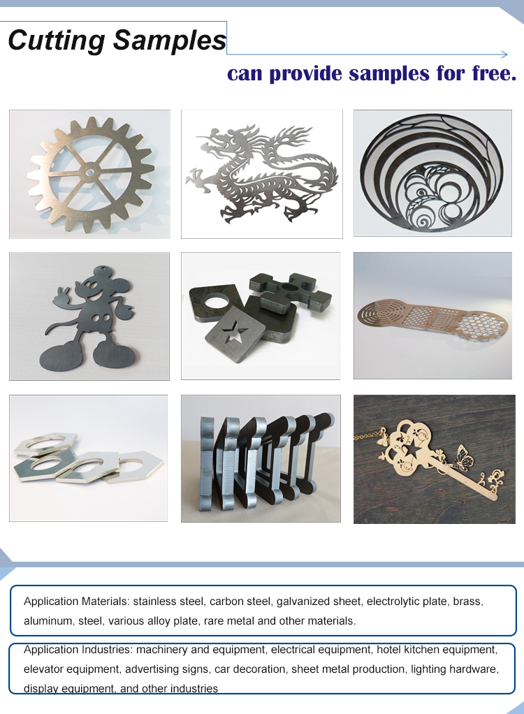 1kw 2kw Good Price Fiber Laser Cutting Machine For Sheet Metal 1kw 2kw God pris Fiberlaserskjæremaskin for metallplater