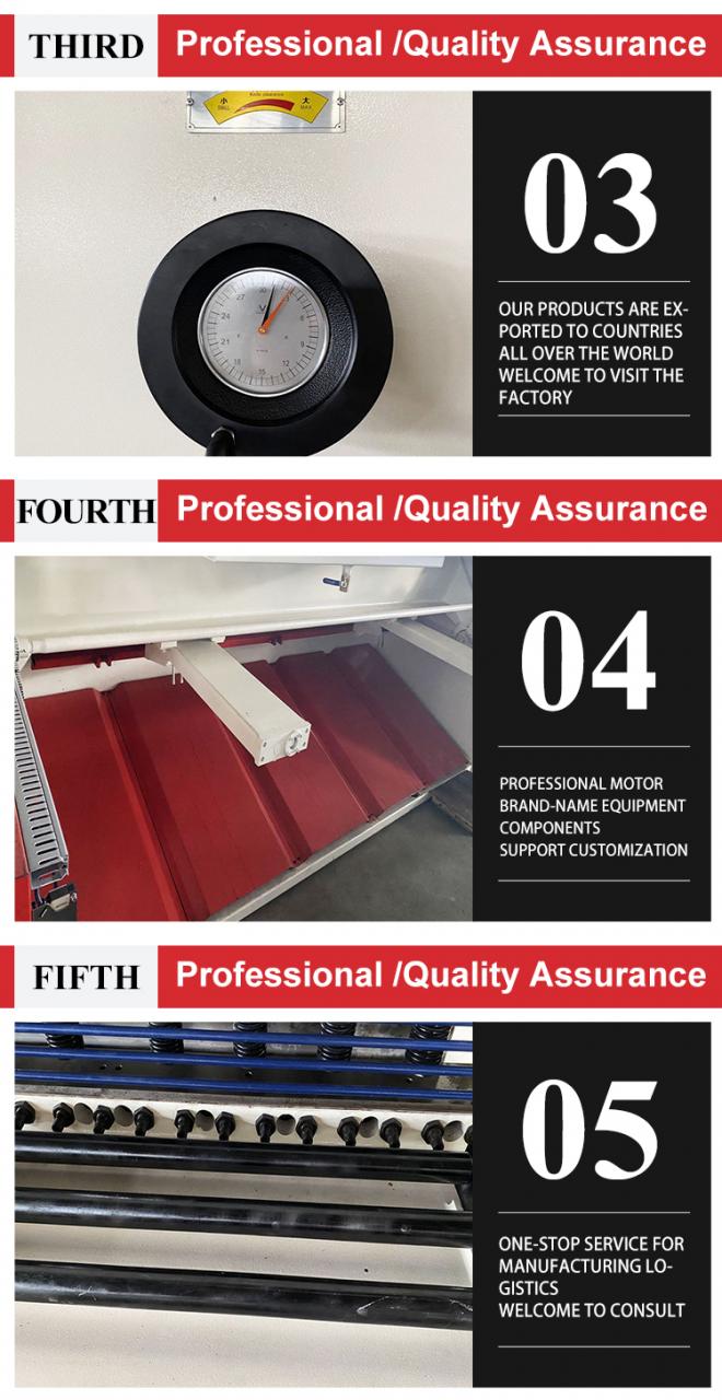 E21 8*2500 Hydraulic Cnc Guillotine Shearing Machine Steel Plate Sheet Metal Cutting E21 8*2500 Hydraulisk Cnc-giljotinklippemaskin Stålplate-skjæring