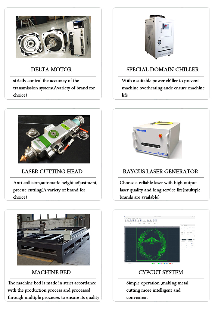 High Power Precision 1000w 1500w 2000w China Fiber Laser Cutting Machine Høyeffektpresisjon 1000w 1500w 2000w Kina fiberlaserskjæremaskin