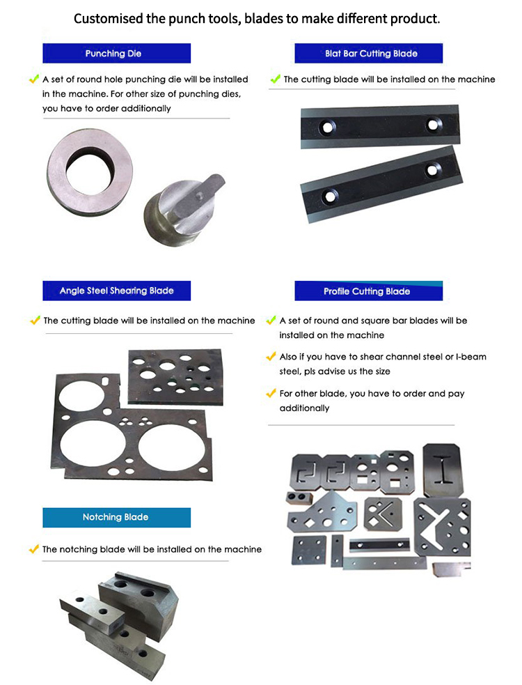 Hydraulic Ironworker 25 Ton Hand Tools Hydraulic Combined Punching And Cutting Machine Hydraulisk Ironworker 25 Tons Håndverktøy Hydraulisk kombinert stanse- og skjæremaskin