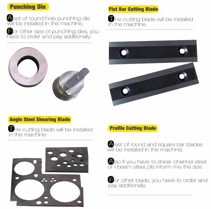 Q35y-serien multifunksjonell hydraulisk jernarbeider kombinert klippe- og stansemaskin