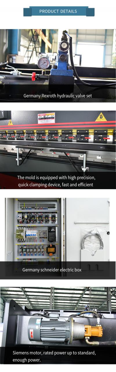 Wc67k-63t/3200 Økonomisk Type Hydraulisk Delem Cnc Metal Sheet Bending Press Brems